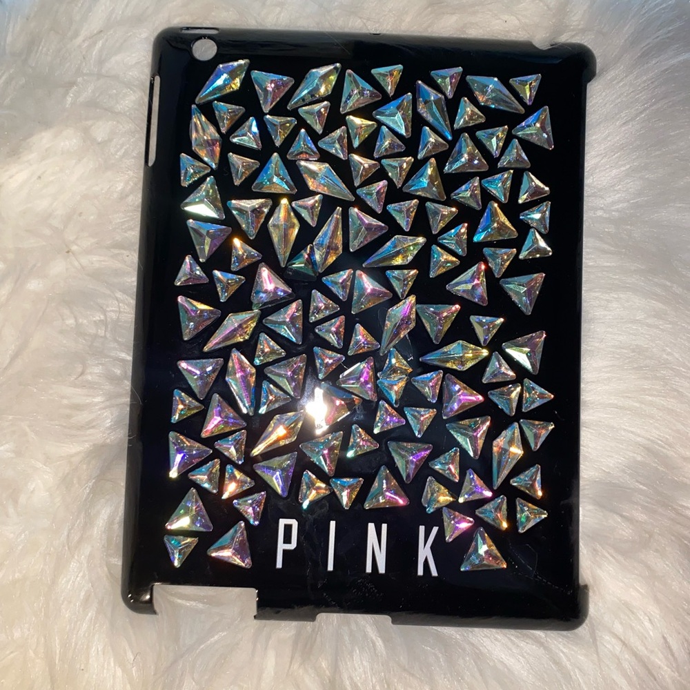 PINK Victoria's Secret Black Tablet Case with Iridescent Accents
